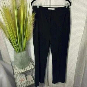 Boston Proper Women’s 10 Black Wide Leg Dress Pants Button Zip Front Pockets